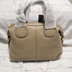 Bellanovi Women’s Taupe Leather Satchel Handbag.